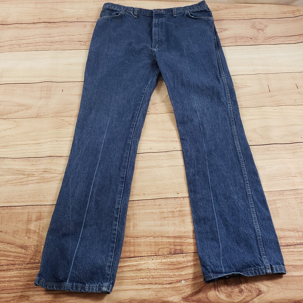 VINTAGE Rustler Jeans Mens 40x34 Blue Straight Outdoor Denim Medium Wash 90s